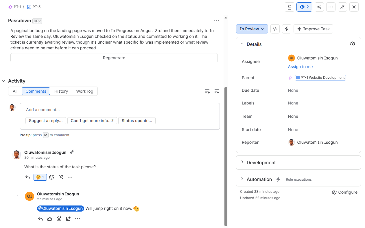 Jira Service Management on-call schedule that Passdown reads to detect shift boundaries.